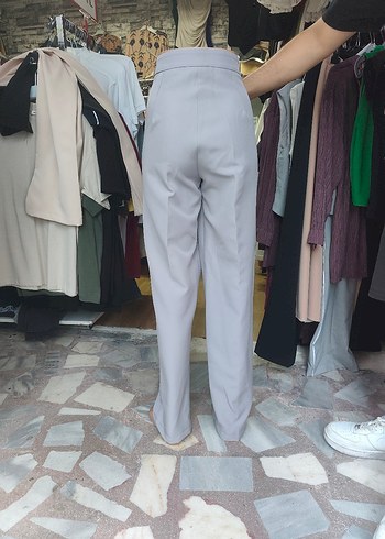 42 Beden Gri palazzo Kadın Kumaş Pantolon