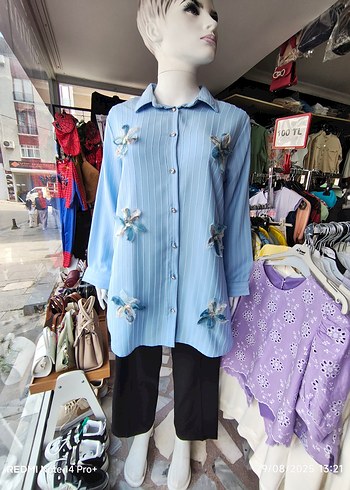 Düğmeli Siyah Uzun Kollu Tunik - Görsel 6