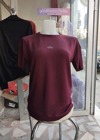 Bordo Kadın Alo Tişört - Görsel 2