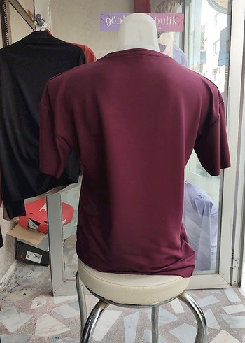 Bordo Kadın Alo Tişört - Görsel 4