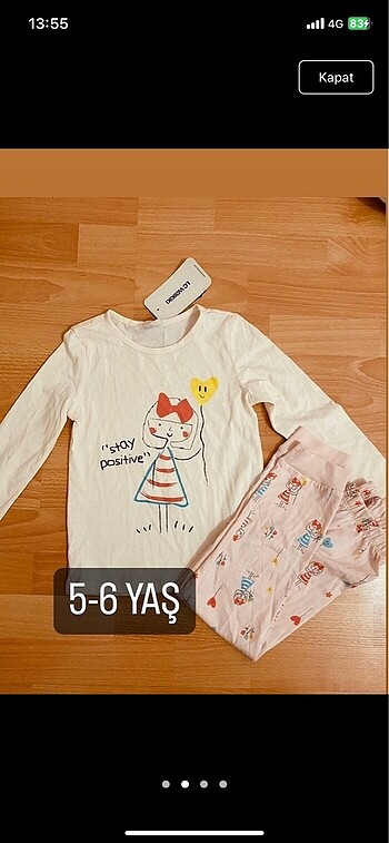5-6 yaş pijama takımı