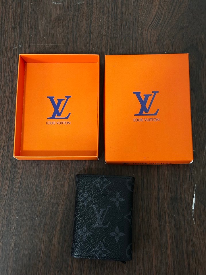 Louis Vuitton Siyah Desenli Erkek Cüzdan - Görsel 3
