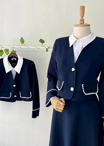 38 Beden tesettür etek ceket takım