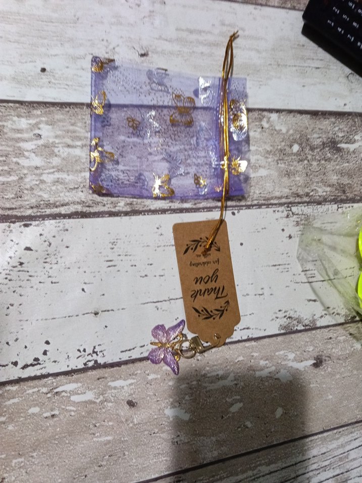 Mor Püsküllü Bohem Anahtarlık - Görsel 2