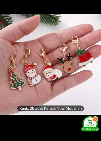 Renkli Nakışlı Boncuklu Kadın Charm Seti - Görsel 2