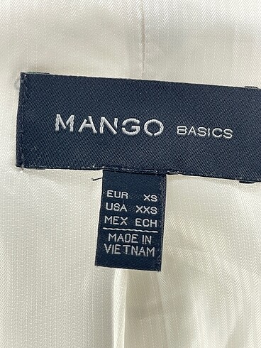 xs Beden beyaz Renk Mango Blazer %70 İndirimli.