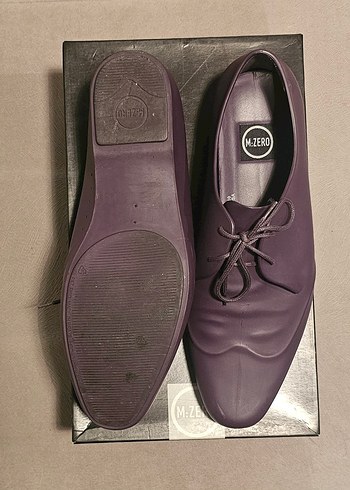 Melissa M Zero Mor Deri Oxford Blok Topuk Ayakkabı - Görsel 3