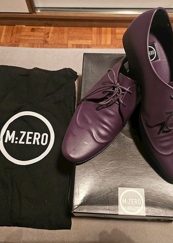 Melissa M Zero Mor Deri Oxford Blok Topuk Ayakkabı - Görsel 4