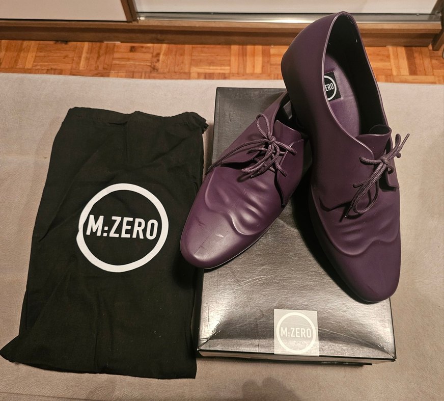 Melissa M Zero Mor Deri Oxford Blok Topuk Ayakkabı - Görsel 4