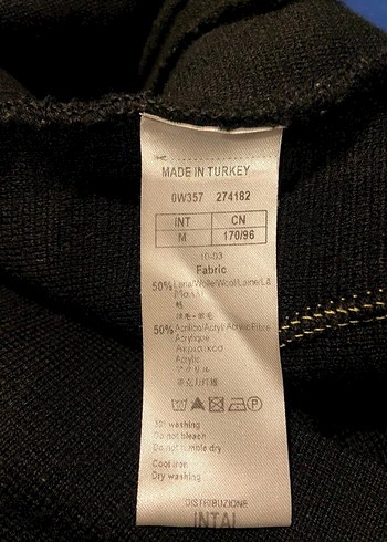 Emporio Armani Fermuarlı Siyah Erkek Biker Kazak - Görsel 6