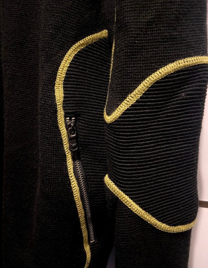 Emporio Armani Fermuarlı Siyah Erkek Biker Kazak - Görsel 5