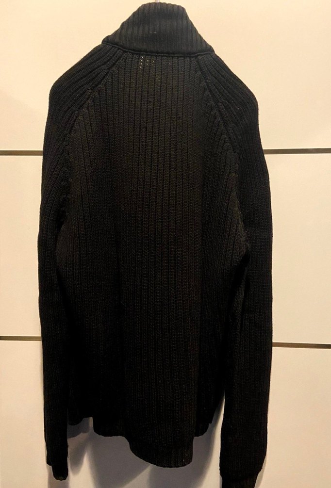 Ermenegildo Zegna Fermuarlı Siyah Erkek Yün Hırka - Görsel 3