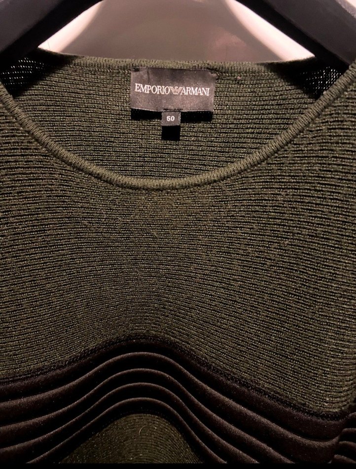 Emporio Armani Erkek Haki Triko Kazak - Görsel 2