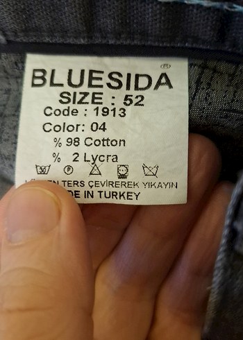 Gri Erkek Denim Pantolon Regular Fit 52 beden - Görsel 3