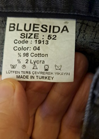 Gri Erkek Denim Pantolon Regular Fit 52 beden - Görsel 4