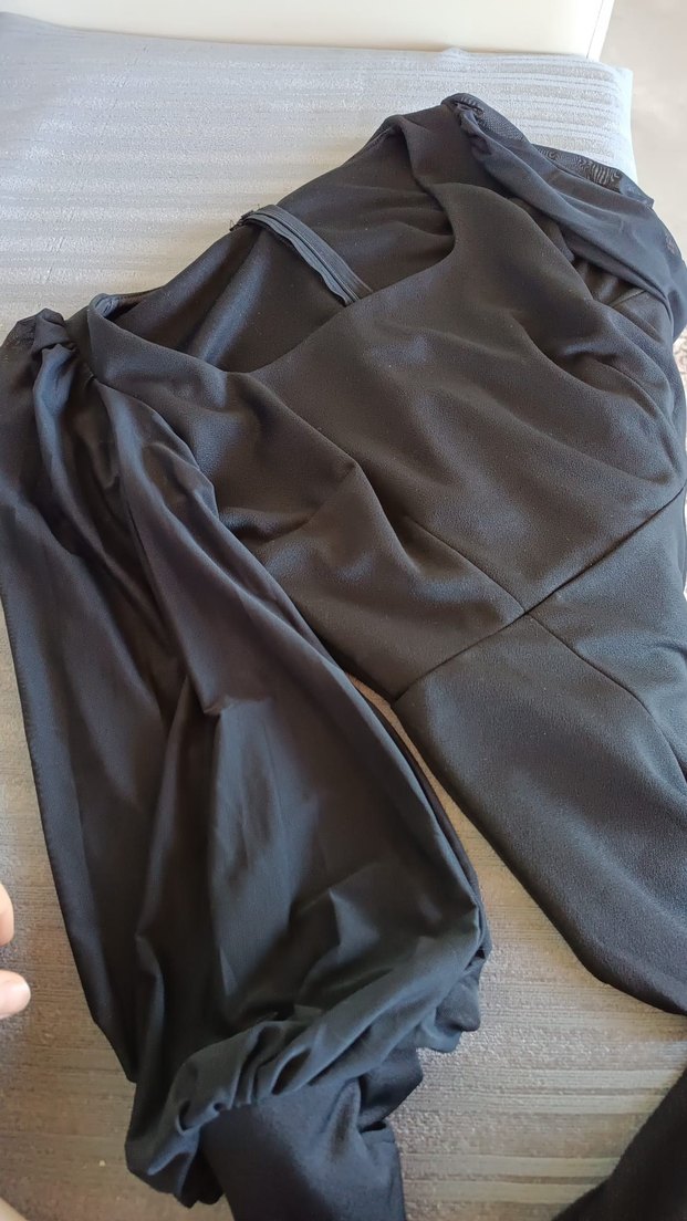 Klasik Siyah Uzun Kollu Elbise - Görsel 2