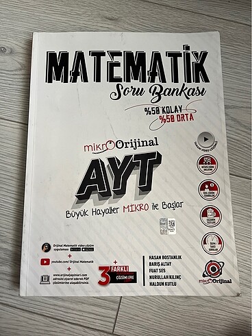 2025 mikroorijinal yayınları ayt matematik soru bankası