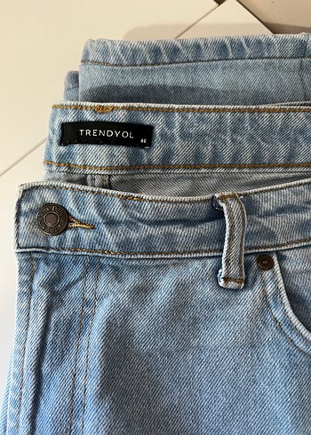 Kadın Mavi Denim Rahat Kesim Jean - Görsel 5