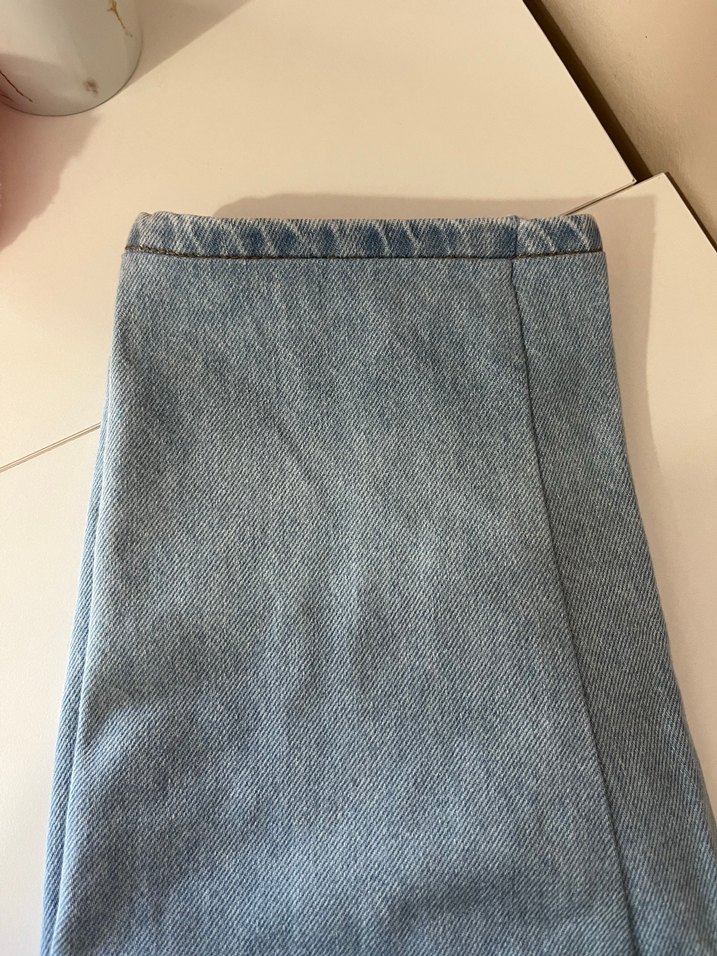 Kadın Mavi Denim Rahat Kesim Jean - Görsel 4