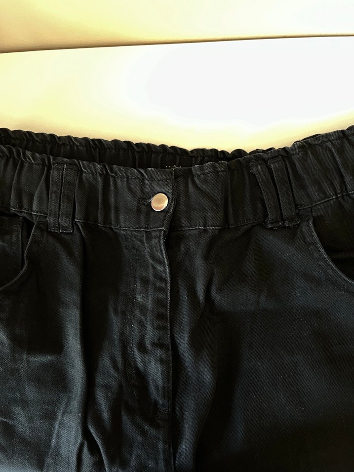 Düğmeli Siyah pantolon - Görsel 4