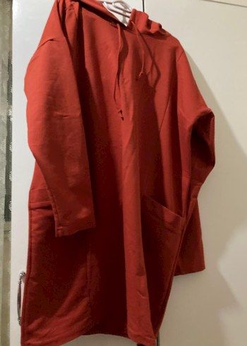 Diğer Turuncu Uzun Kapüşonlu Sweat