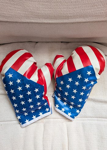 Çocuklar İçin Amerikan Bayrağı Temalı Boks eldiveni ve minderi - Görsel 7
