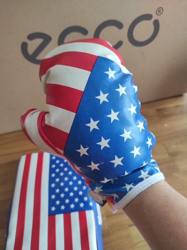 Çocuklar İçin Amerikan Bayrağı Temalı Boks eldiveni ve minderi - Görsel 2