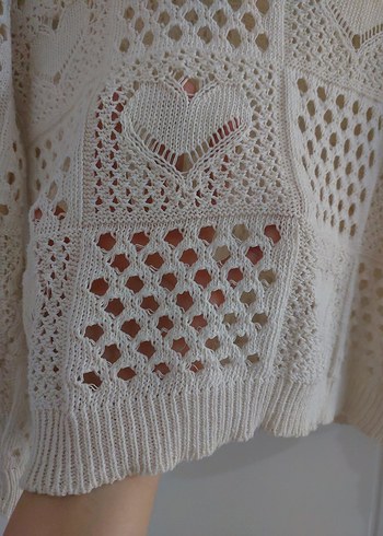 Beyaz Nakışlı Örgü Kadın Espadril - Görsel 2