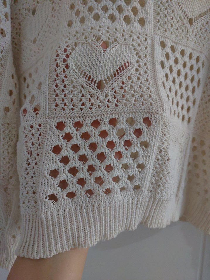 Beyaz Nakışlı Örgü Kadın Espadril - Görsel 2