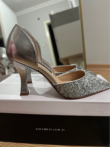 36,5 Beden gri Renk Nine west özel gün ayakkabısı