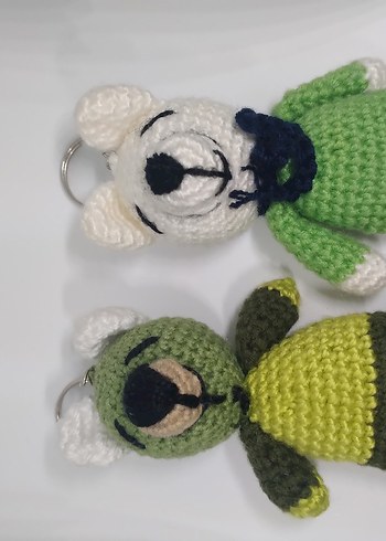 Diğer Renkli El Örgüsü Peluş Oyuncak Anahtarlıklar
