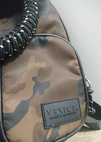 Kahverengi Kamuflaj Deri Kadın Sırt Çantası - Görsel 5