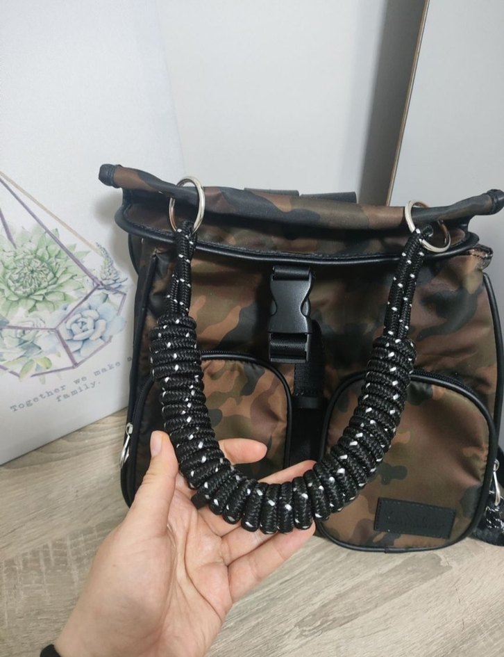 Kahverengi Kamuflaj Deri Kadın Sırt Çantası - Görsel 3