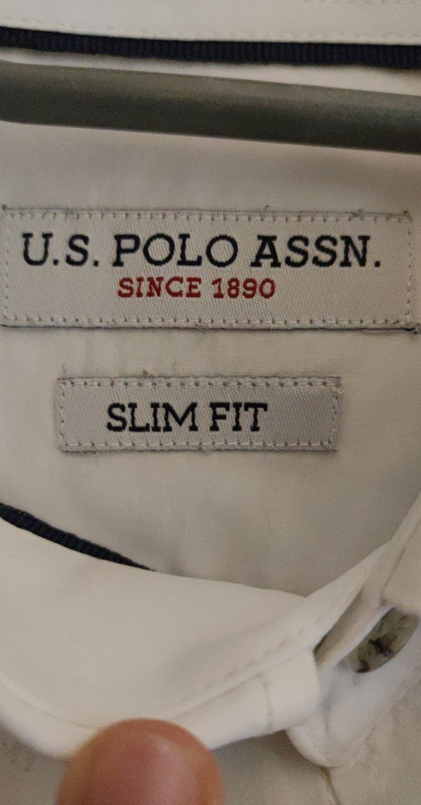 Düğmeli Beyaz Uzun Kollu Erkek Gömlek | U.S POLO - Görsel 3