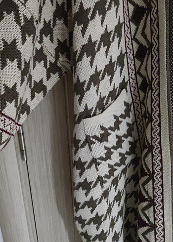 Bohem  Desenli Örgü Hırka - Görsel 3