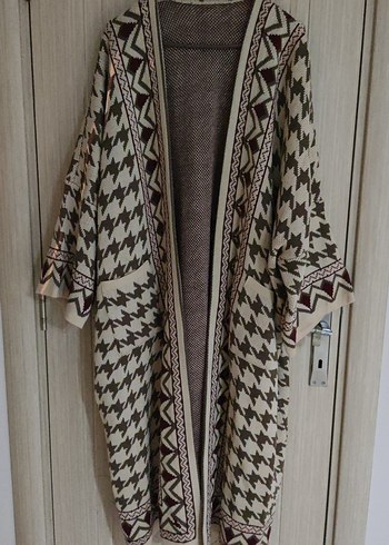 Bohem  Desenli Örgü Hırka - Görsel 2