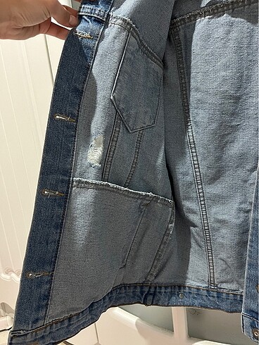 M/ Mavi kot ceket - Görsel 5