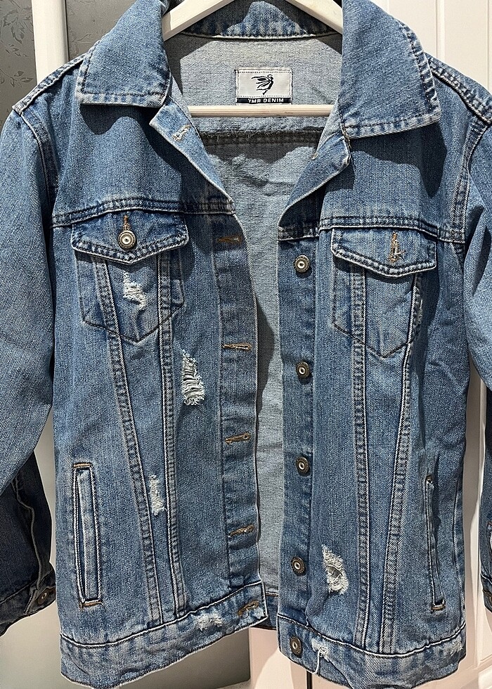 M/ Mavi kot ceket - Görsel 3