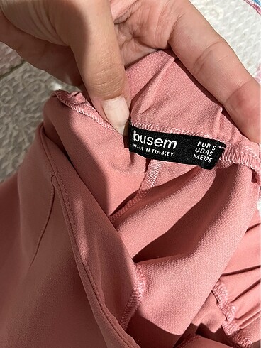 S/ Toz pembe aksesuar detaylı şort etek - Görsel 6