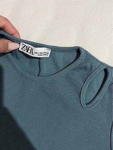 L/ Petrol yeşili bluz - Görsel 2