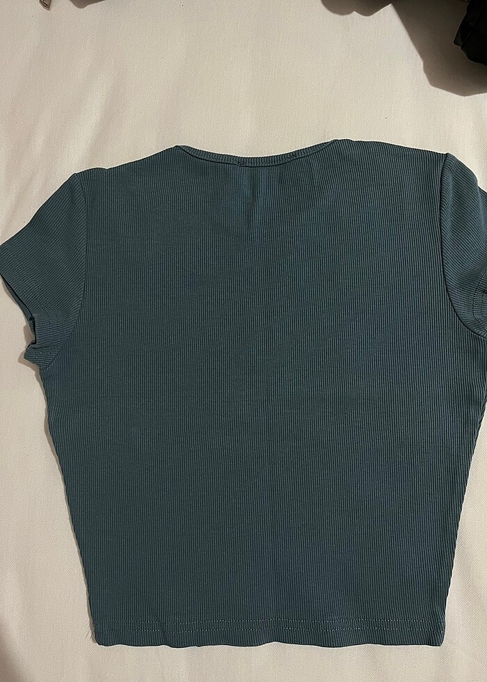 L/ Petrol yeşili bluz - Görsel 3