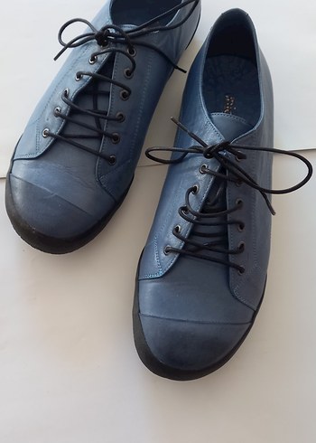 Mavi Deri Ayakkabı - Görsel 2