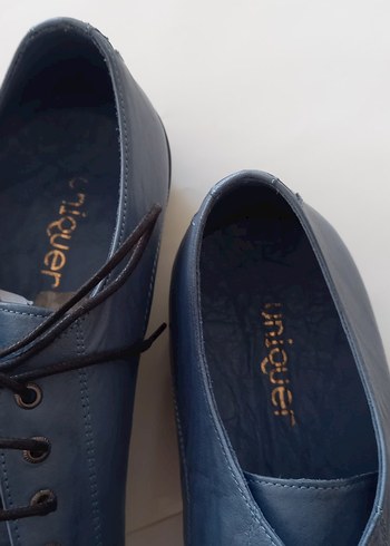 Mavi Deri Ayakkabı - Görsel 4