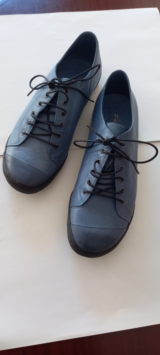 Mavi Deri Ayakkabı - Görsel 2