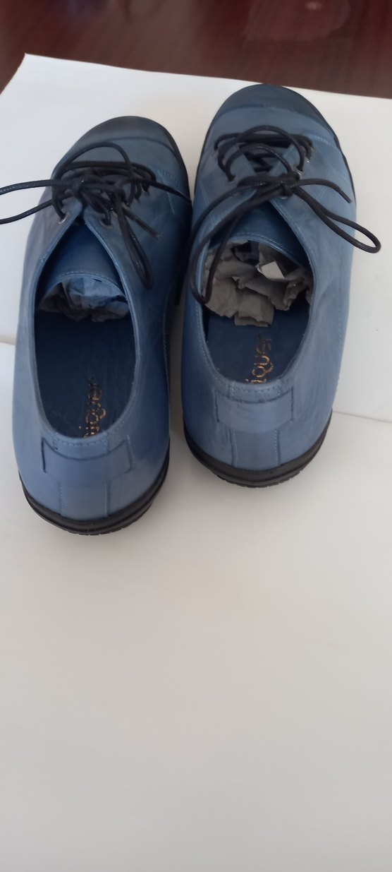 Mavi Deri Ayakkabı - Görsel 3