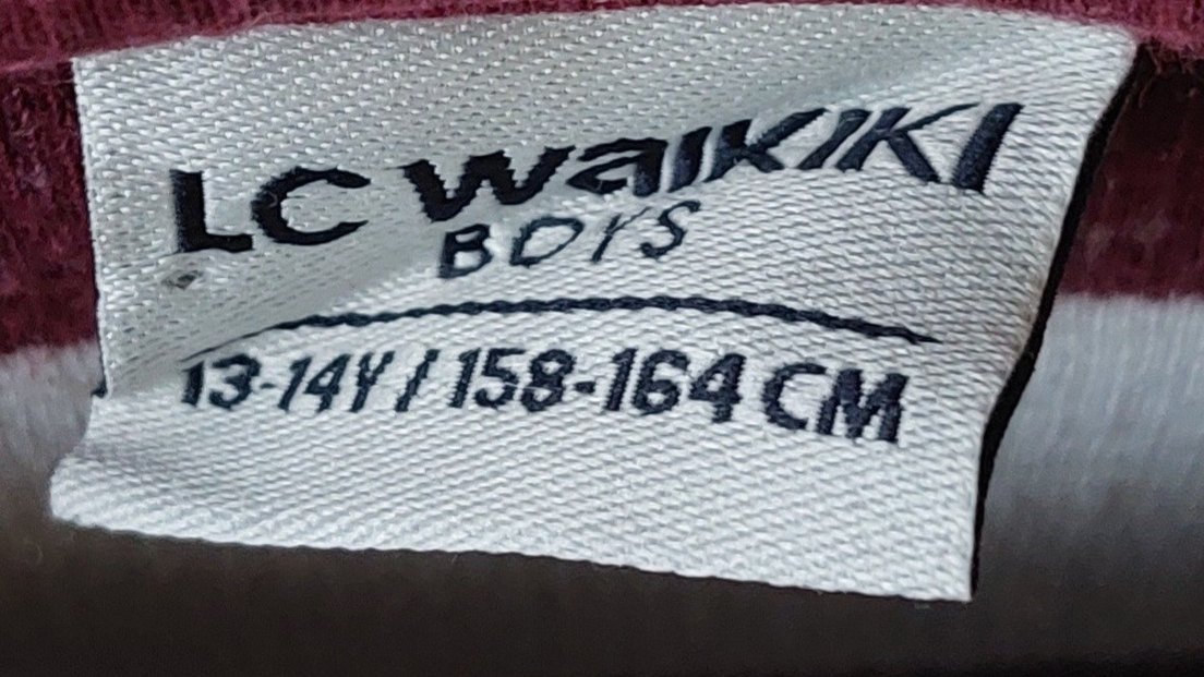 Bordo Gri Çizgili Erkek Sweatshirt - Görsel 2