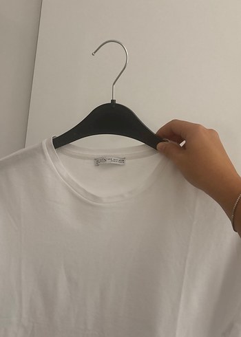 s Beden Basic t-shirt Beyaz regular kalıp Bisiklet yaka