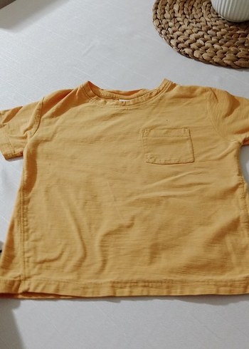 Zara Sarı Keten Erkek Çocuk Tişörtü