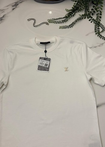 Louis Vuitton Erkek Beyaz Pamuk Tişört