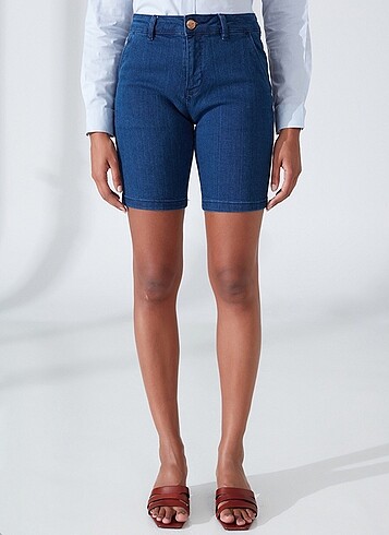 Us Polo Bermuda Kapri Pamuklu Kot Denim Şort
